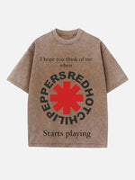 Red Hot Chili Peppers Print Round Neck T-shirt