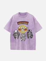 GUNS N' ROSES Print Round Neck T-shirt