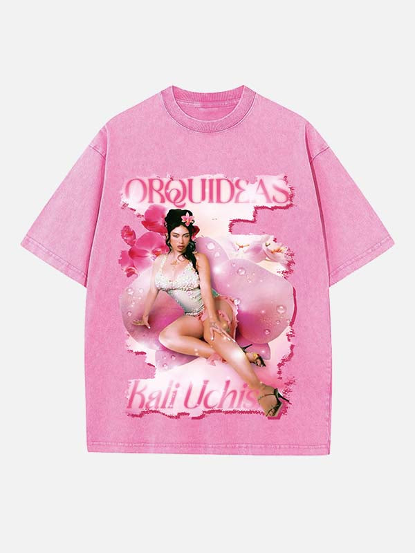 Kali Uchis Print Round Neck T-shirt