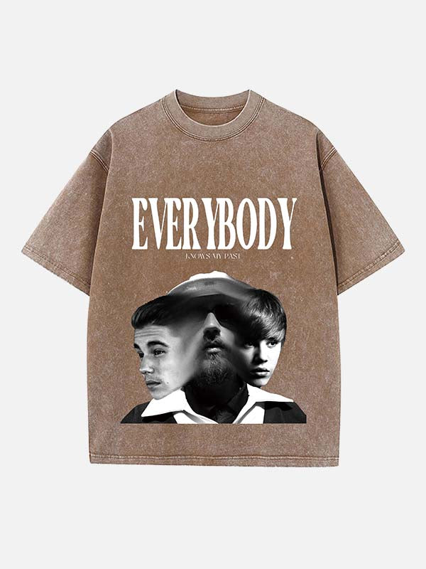 Justin Bieber Print Round Neck T-shirt
