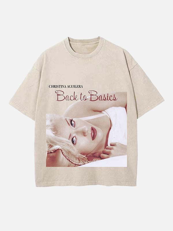 Christina Aguilera Print Round Neck T-shirt