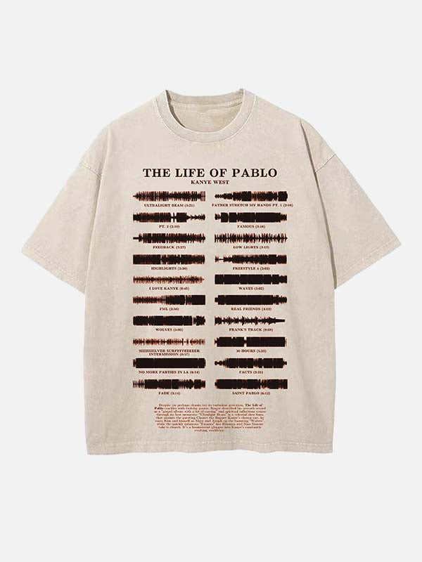 Kanye West Print Round Neck T-shirt