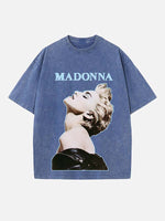 Madonna Print Round Neck T-shirt