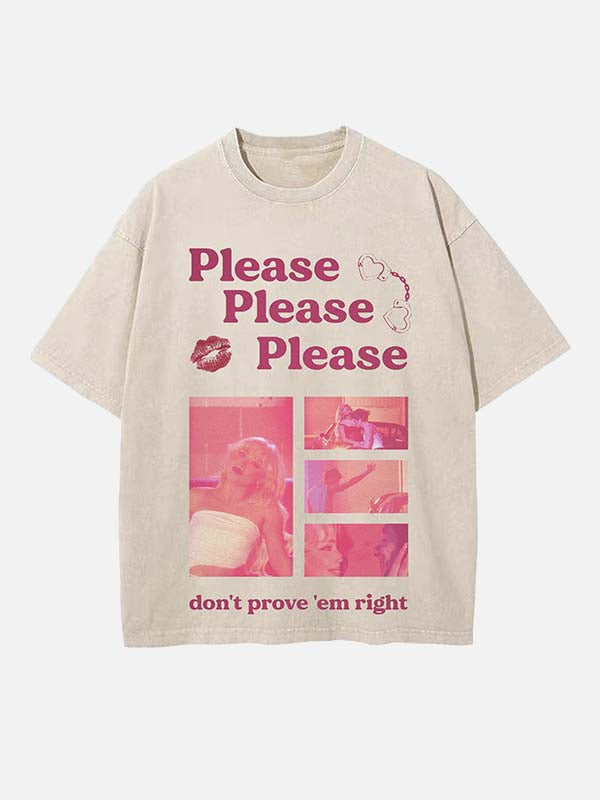 Sabrina Carpenter Print Round Neck T-shirt