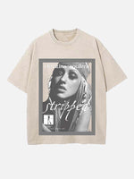 Christina Aguilera Print Round Neck T-shirt