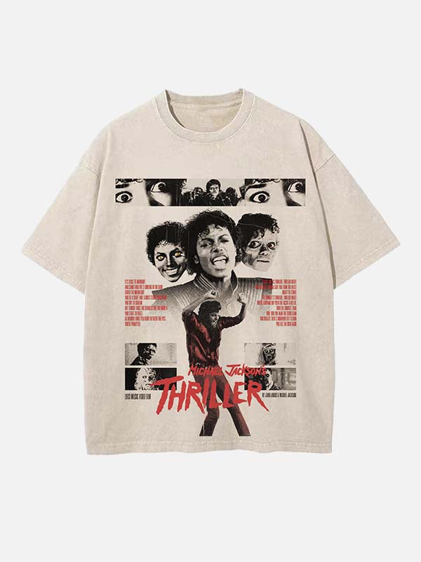 Michael Jackson Print Round Neck T-shirt