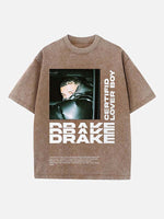 Drake Print Round Neck T-shirt