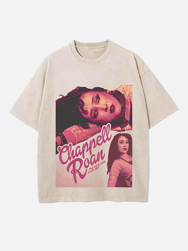 Chappell Roan Print Round Neck T-shirt