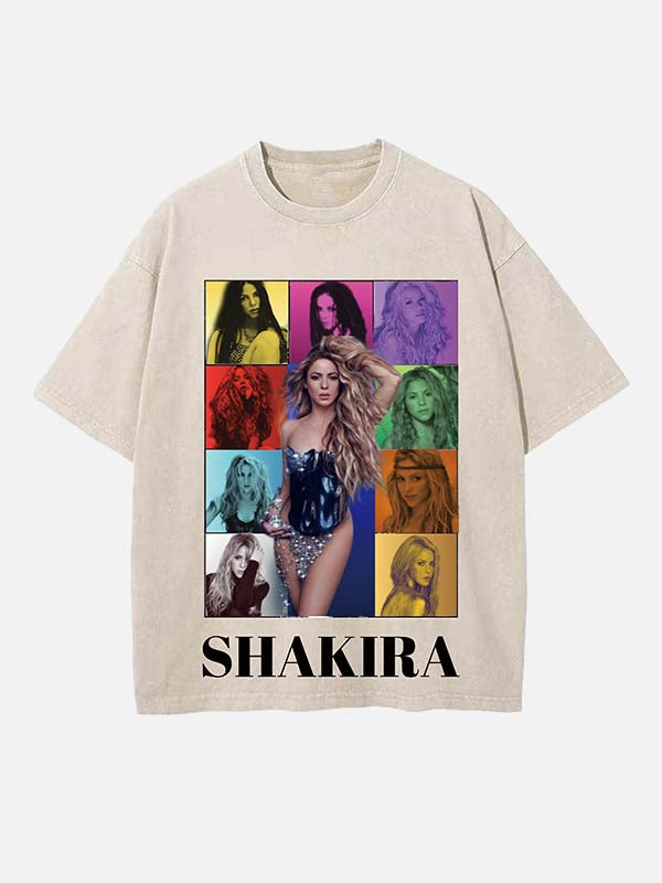 Shakira Print Round Neck T-shirt
