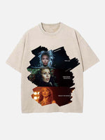 Miley Cyrus Print Round Neck T-shirt