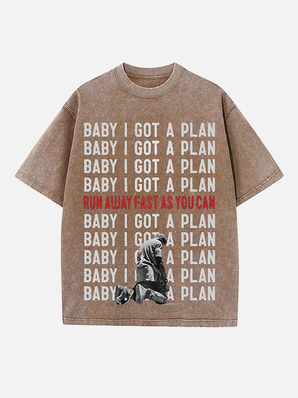 Kanye West Print Round Neck T-shirt