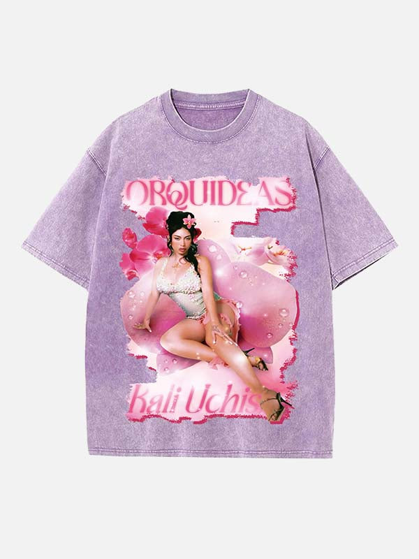 Kali Uchis Print Round Neck T-shirt