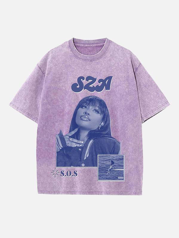 SZA Print Round Neck T-shirt