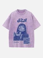 SZA Print Round Neck T-shirt