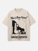 Sabrina Carpenter Print Round Neck T-shirt