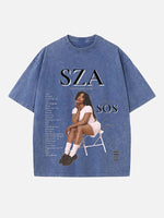 SZA Print Round Neck T-shirt
