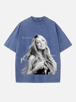 Mariah Carey Print Round Neck T-shirt