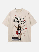 Olivia Rodrigo Print Round Neck T-shirt