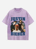 Justin Bieber Print Round Neck T-shirt