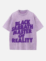 Black Sabbath Print Round Neck T-shirt