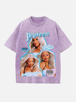 Cardi B Print Round Neck T-shirt