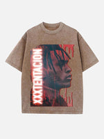 XXXTENTACION Print Round Neck T-shirt