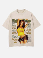 Beyoncé Print Round Neck T-shirt