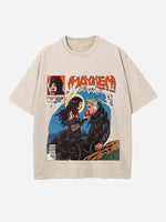 Lady Gaga Print Round Neck T-shirt