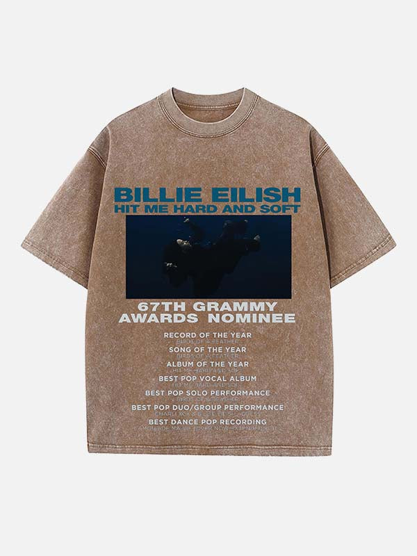 Billie Eilish Print Round Neck T-shirt