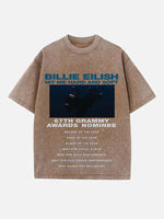 Billie Eilish Print Round Neck T-shirt