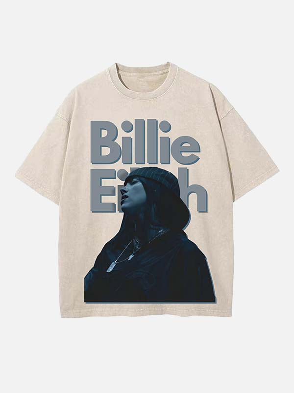 Billie Eilish Print Round Neck T-shirt