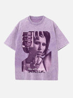 Raye Print Round Neck T-shirt
