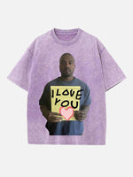 Kanye West Print Round Neck T-shirt