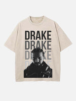 Drake Print Round Neck T-shirt