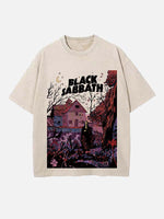 Black Sabbath Print Round Neck T-shirt