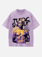 2Pac Print Round Neck T-shirt