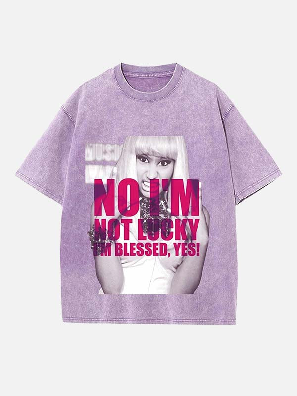 Nicki Minaj Print Round Neck T-shirt