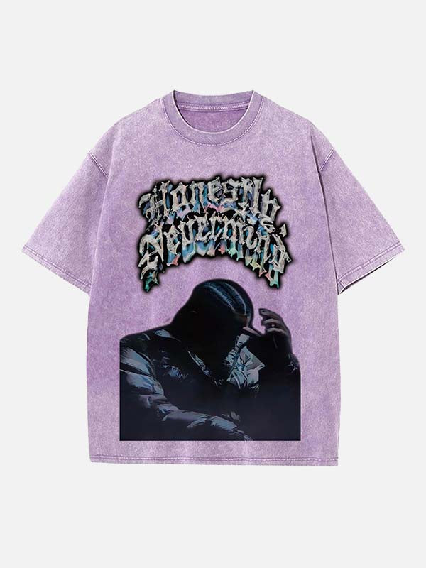 Drake Print Round Neck T-shirt