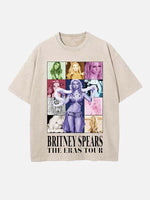 Britney Spears Print Round Neck T-shirt