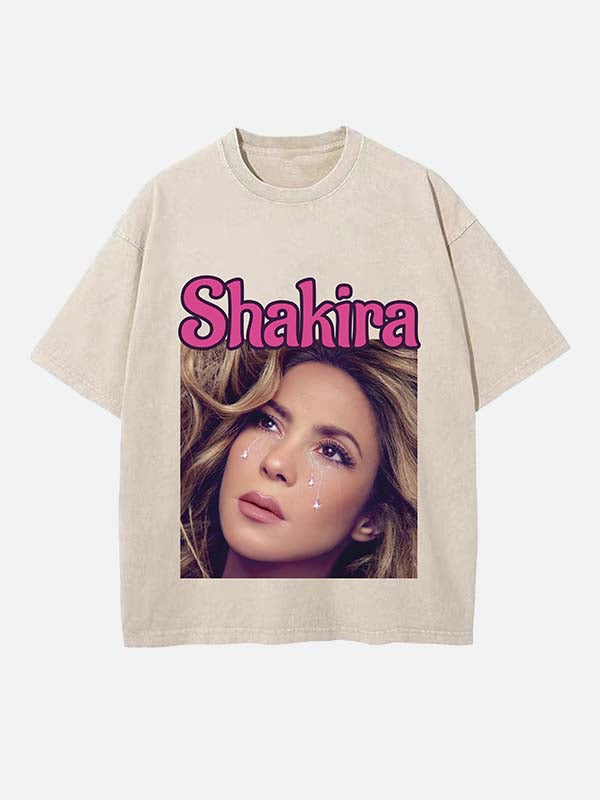 Shakira Print Round Neck T-shirt