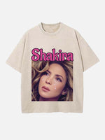 Shakira Print Round Neck T-shirt