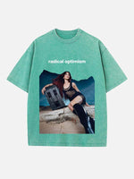 Dua Lipa Print Round Neck T-shirt