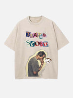 Travis Scott Print Round Neck T-shirt
