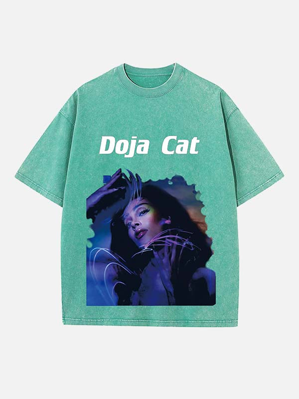 Doja Cat Print Round Neck T-shirt