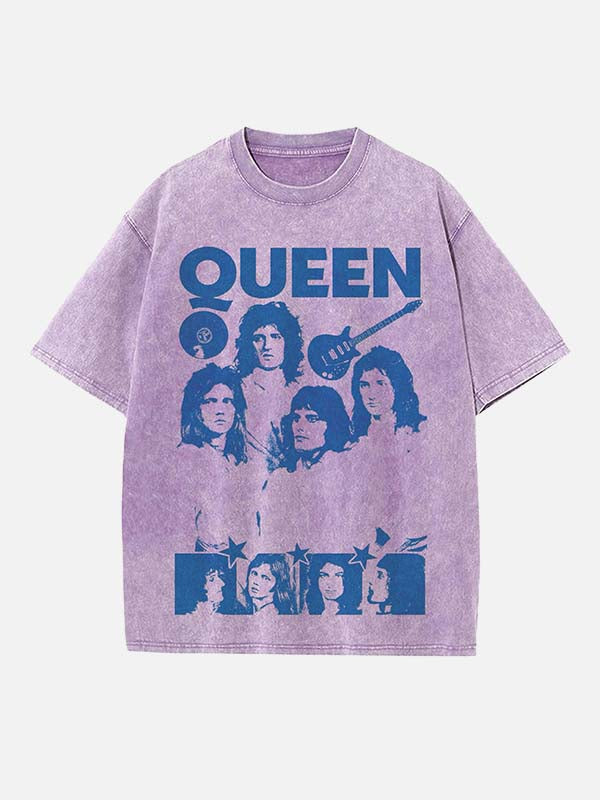 Queen Print Round Neck T-shirt