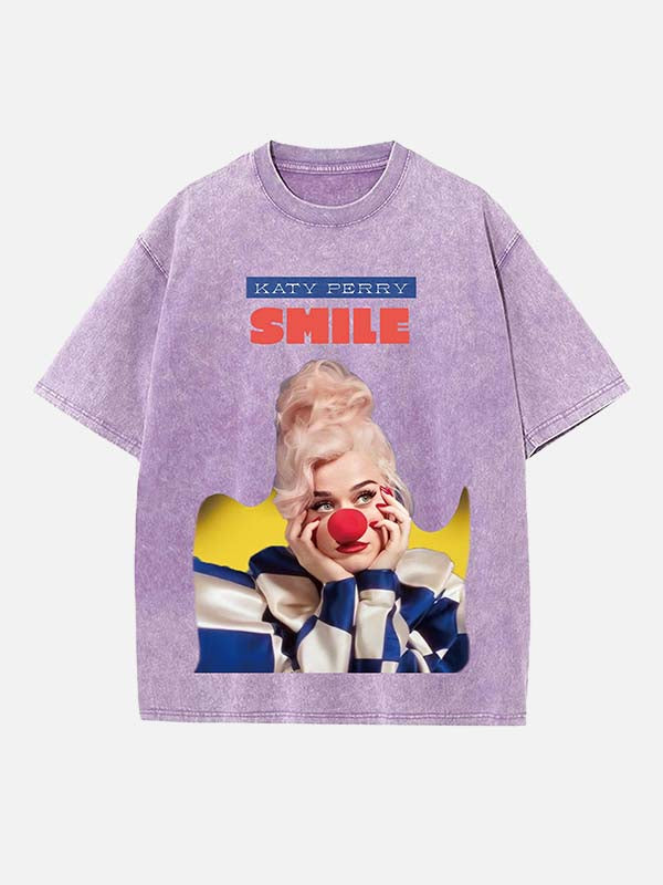 Katy Perry Print Round Neck T-shirt