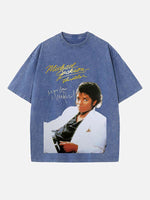 Michael Jackson Print Round Neck T-shirt