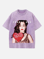 Charli xcx Print Round Neck T-shirt