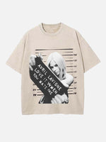 Avril Lavigne Print Round Neck T-shirt