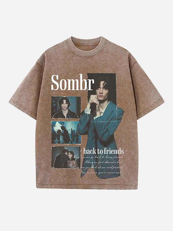 Sombr Print Round Neck T-shirt